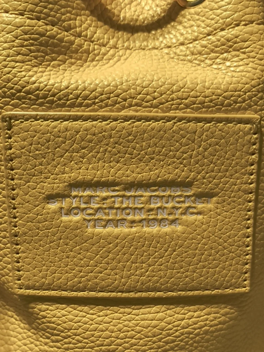 Marc Jacobs 💛 Yellow Sun Leather Drawstring Bucket Bag New And Authentic